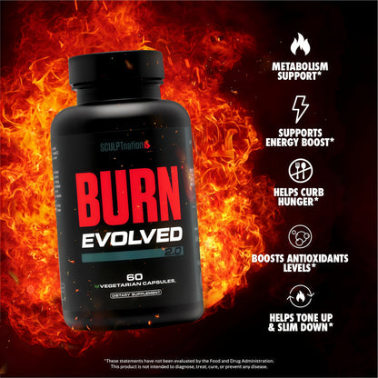 Sculpt Nation by V Shred Burn ThermogenicFat Burner for Men & Women - Daytime FatBurner Metabolism Booster - PremiumCapsimax Cayenne Pepper, Chromax, PatentedIngredients - 60 Natural Veggie Pills